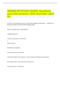 ARDMS SPI STUDY GUIDE&comma; Questions  pool with answers&comma; 100&percnt; Accurate&comma; rated  A&plus;&period;