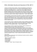 WGU&comma; Information Security and Assurance &lpar;C725&rpar;&comma; SET X