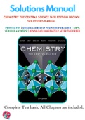 Chemistry The Central Science 14th Edition Brown Solutions Manual
