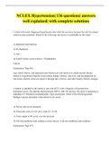NCLEX Hypertension&vert; 136 questions&vert; answers well explained&vert; with complete solutions
