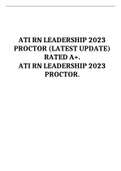ATI RN LEADERSHIP 2023 PROCTOR (LATEST UPDATE) 70 QUESTIONS AND ANSWERS >RATED A+.