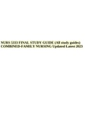 NURS 5333 FINAL STUDY GUIDE (All study guides) COMBINED-FAMILY NURSING Updated Latest 2023.