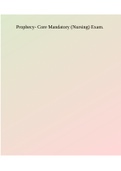 PROPHECY CORE MANDATORY &lpar;Nursing&rpar; Exam&period;
