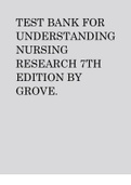 TEST BANK FOR UNDERSTANDING NURSING RESEARCH 7TH EDITION BY GROVE.