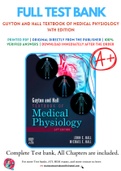 Test Bank for Guyton and Hall Textbook of Medical Physiology 14th Edition By John E&period; Hall&semi; Michael E&period; Hall Chapter 1- 85 Complete Guide A&plus;
