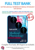 Test Bank for Guyton and Hall Textbook of Medical Physiology 14th Edition By John E. Hall; Michael E. Hall Chapter 1- 85 Complete Guide A+