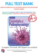 Test Bank for Porth's Essentials of Pathophysiology 5th Edition By Tommie Norris Chapter 1-52 Complete Guide A+