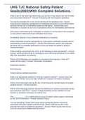 UHS TJC National Safety Patient Goals&lpar;2023&rpar;With Complete Solutions&period;