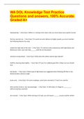 WA DOL Knowledge Test Practice Questions and answers&comma; 100&percnt; Accurate&period; Graded A&plus;