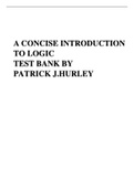 A CONCISE INTRODUCTION TO LOGIC TEST BANK BY PATRICK J.HURLEY