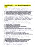 HESI Practice Exam Nurs-300&sol;NURS-301 2022