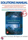 Solutions Manual For Consumer Behavior: Building Marketing Strategy 14th Edition by David Mothersbaugh, Delbert Hawkins, Susan Bardi Kleiser 9781260100044  Chapter 1-20 Complete Guide.