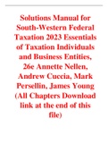 South-Western Federal Taxation 2023 Essentials of Taxation Individuals and Business Entities&comma; 26e Nellen&comma; Cuccia&comma; Persellin&comma; Young &lpar;Solutions Manual&rpar;