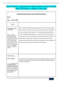 NR 439 Week 3 Assignment; Problem-PICOT-Evidence Search (PPE) Worksheet—updated -2023-2024