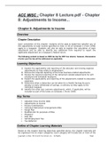 ACC MISC &colon; Chapter 8 Lecture &period;Adjustments to Income