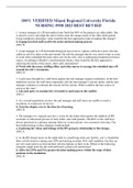 100&percnt; VERIFIED Miami Regional University Florida NURSING 5950 2023 BEST REVIED 