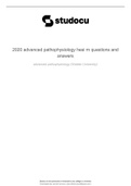  Advanced Pathophysiology HESI final Exam&sol; Latest 2022