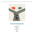 Verslag OWE 5 (WZ) Critical Statement met presentatie link