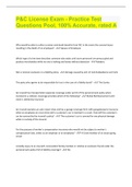 P&C License Exam - Practice Test Questions Pool&comma; 100&percnt; Accurate&comma; rated A