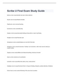 Scribe U Final Exam  2023 with 100&percnt; c0rrect answers