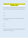 HAM Radio Operator Technician License Question Pool  &vert; 200 Questions with 100&percnt; Correct Answers &vert; Verified &vert; Latest Update &vert; 53 Pages