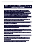 D220 Informatics 2023 Latest Studying Material &lpar;Graded A&rpar;