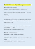 Florida GC Exam - Project Management Section  &vert; 130 Questions with 100&percnt; Correct Answers &vert; Verified &vert; Latest Update