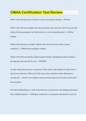 CMAA Certification Test Review  &vert; 120 Questions with 100&percnt; Correct Answers &vert; Verified &vert; Latest Update