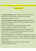 WGU C157 Essentials of Advanced Nursing Practice Field Experience Study Guide 2022&sol;2023 &vert; 100&percnt; Verified