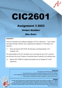CIC2601 Assignment 3 (COMPLETE ANSWERS) 2023 (321686) - DUE 18 September 2023