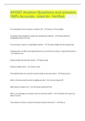 AFOQT Aviation Questions and answers&comma; 100&percnt; Accurate&comma; rated A&plus;&period; Verified&period;