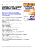 Test Bank for Leadership Roles and Management Functions in Nursing 10th Edition Marquis Huston Test Bank