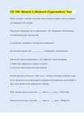 CS 100&colon; Module 2 &lpar;Network Organization&rpar; Test &vert; Questions with 100&percnt; Correct Answers &vert; Verified &vert; Latest Update