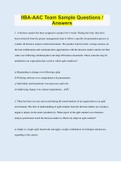IIBA-AAC Team Sample Questions &sol; Answers &vert; Questions with 100&percnt; Correct Answers &vert; Verified &vert; Latest Update