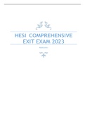 HESI Comprehensive Exit Exam Verified 2023