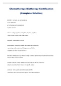 Chemotherapy Biotherapy Certification &lpar;Complete Solution&rpar;