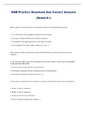NAB EXAMS STUDY BUNDLE 100&percnt; CORRECT
