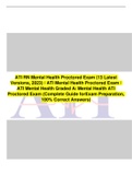 ATI RN Mental Health Proctored Exam (13 Latest Versions, 2023) / ATI Mental Health Proctored Exam / ATI Mental Health Graded A/ Mental Health ATI  Proctored Exam (Complete Guide forExam Preparation,  100% Correct Answers