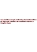 Test Bank for Concepts for Nursing Practice 3rd Edition By Jean Foret Giddens 9780323581936 Chapter 1-57 Complete Guide.