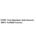 ENPC Test Questions And Answers 100% Verified Correct.
