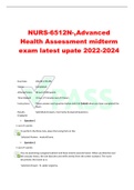 NURS-6512N-,Advanced Health Assessment midterm exam latest upate 2022-2024