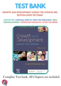 Growth and Development Across the Lifespan 3rd Edition Leifer Test Bank