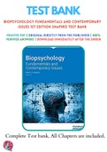 Biopsychology Fundamentals and Contemporary Issues 1st Edition Shapiro Test Bank