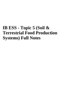 IB ESS - Topic 5 (Soil & Terrestrial Food Production Systems) Full Notes