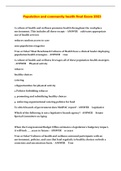 Population and community health final Exam 2023