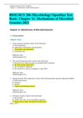 BIOLOGY 206 Microbiology OpenStax Test Bank- Chapter 11&colon; Mechanisms of Microbial Genetics 2023