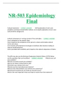 Exam (elaborations) NR 503 (NR503) (NR503)  NR-503 Epidemiology Final 2023 