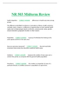 NR 503 Midterm/ WEEK 4 Review 2023.