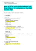 BIOLOGY 206 Microbiology OpenStax Test Bank- Chapter 11: Mechanisms of Microbial Genetics 2023