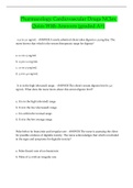 Pharmacology Cardiovascular Drugs NClex Quizs With Answers &lpar;graded A&plus;&rpar;